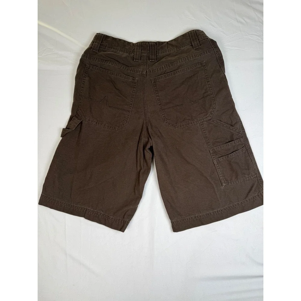 Urban Pipeline Y2K Boys Youth 18 Brown Canvas Cargo Utility Shorts